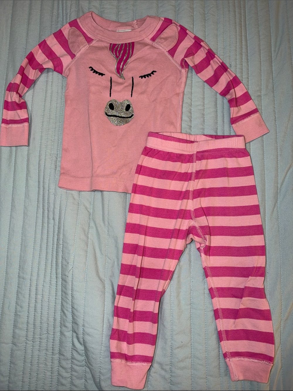 Hanna Andersson Pink Horse/Unicorn Pajama Set